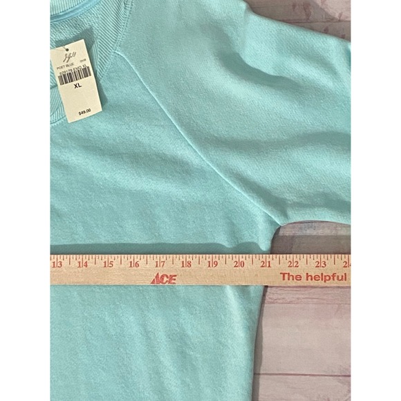 NWT J‎ Jill French Terry Sweatshirt womens XL Poet Blue Scoopneck Tunic - Picture 7 of 11